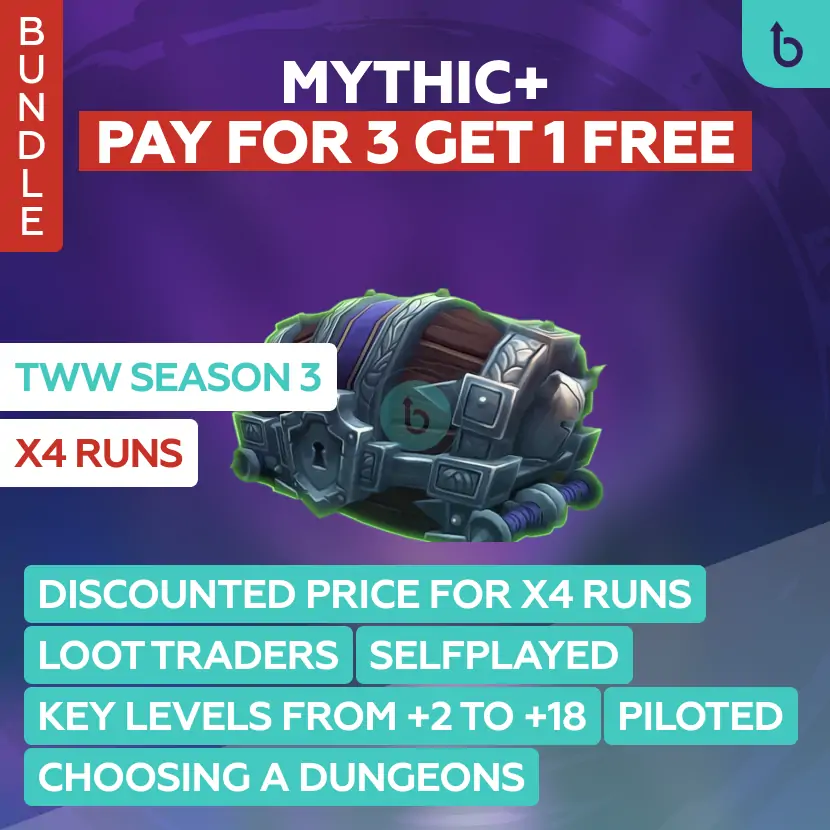 Mythic+ Package | 3+1 FREE Carry Runs Bundle | TWW Season 3