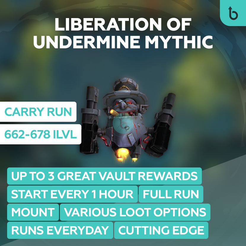 WoW Liberation of Undermine Mythic Boost